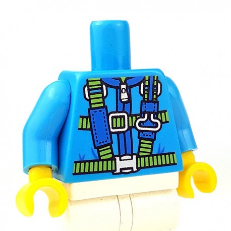 Lego Accessoires Minifigure - Torse - Harnais (Dark Azure)