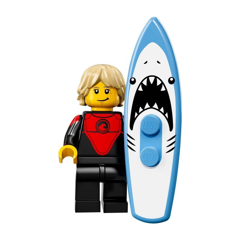 Over hoved og skulder kom sammen bejdsemiddel LEGO Collectible Minifigures Series 17 Professional Surfer 71018