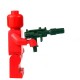 Lego Accessoires Minifigure - Si-Dan Toys - Mini-UZI + Silencieux﻿ (Vert Militaire﻿)