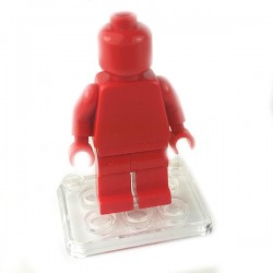 Lego Accessoires Minifigure - Si-Dan Toys - Socle minifig 4x3 (Transparent)﻿