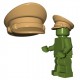Lego Accessoires Minifigure BrickWarriors - Casquette Officier (Beige foncé)
