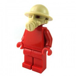 Lego Accessoires Minifigure BrickWarriors - Masque à Gaz Anglais ﻿(Beige)﻿