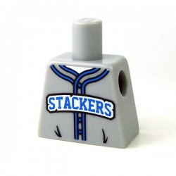 Lego - ﻿Light Bluish Gray Torso Baseball Jersey 'STACKERS'