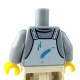 Lego - ﻿Light Bluish Gray Torso White Overalls with Paint Stains﻿