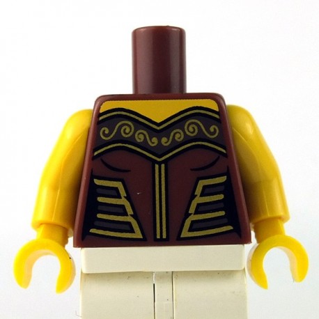 Lego New Torso Armor with Dark Star on Chest and Red White Reddish Brown Hands