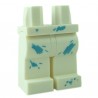 Lego Minifigure - Jambes avec taches de peinture (Blanc)