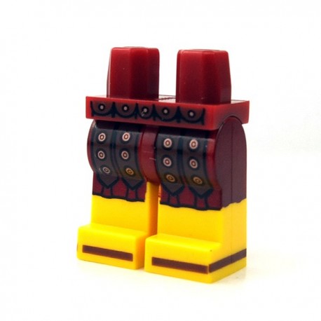Lego New Black Hips and Medium Legs Robe Ends and Dark Red Scarf 