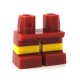 Lego - Accessoires Minifigure - Jambes courtes Short Rouge foncé