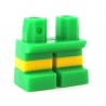 Lego - Bright Green Legs Short with Horizontal Yellow Stripes