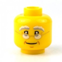 LEGO New City Minifigure Head with Blue Sunglasses and Raised Eyebrow