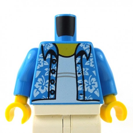 LEGO - Torse - Chemise Hawaienne (Dark Azure)