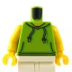 LEGO - Lime Torso Hoodie with White Drawstrings, Silver Adjusters and Kangaroo Pockets