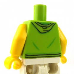 LEGO - Lime Torso Hoodie with White Drawstrings, Silver Adjusters and Kangaroo Pockets