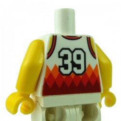 Lego Minifigure - Torse - Maillot 39 (Blanc)