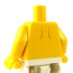 Lego New Torso Bare Chest with Dark Orange Body Lines and Navel Pattern Yellow 