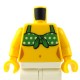 LEGO - Yellow Torso Female with Green Tied-On Bikini Top with White Dots