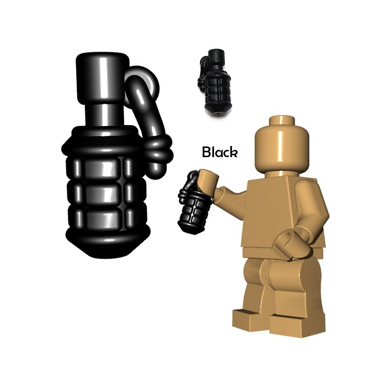 Lego Custom Accessories BrickWarriors Grenade (Black)﻿
