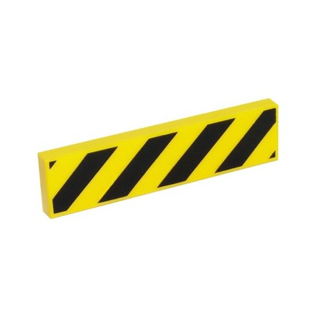 Lego - Tile 1x4 Travaux (Jaune)