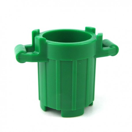 Lego - Green Container, Trash Can with 4 Cover Holders