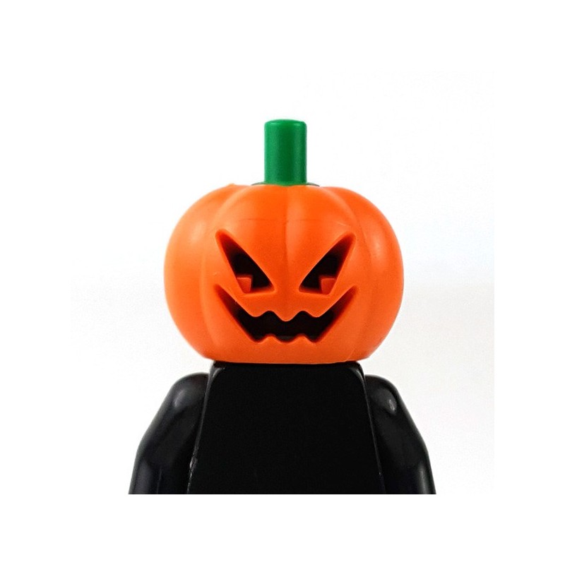 show original title Details about   Lego pumpkin jack o 'lantern ~ orange green stalk head bucket halloween minifig 