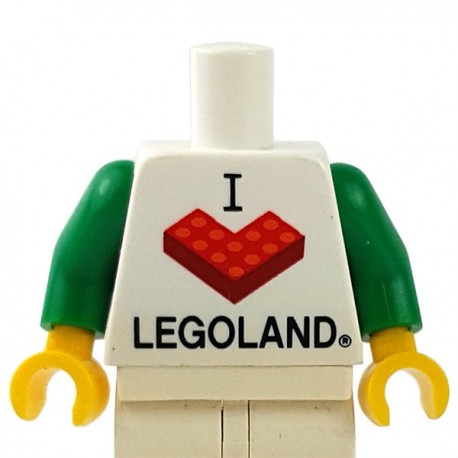 LEGO Minifigure - Torse "I Brick LEGOLAND" (Blanc)