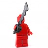 Lego Minifigure - épée dentelé avec protège-main tête de crâne (Pearl Dark Gray)