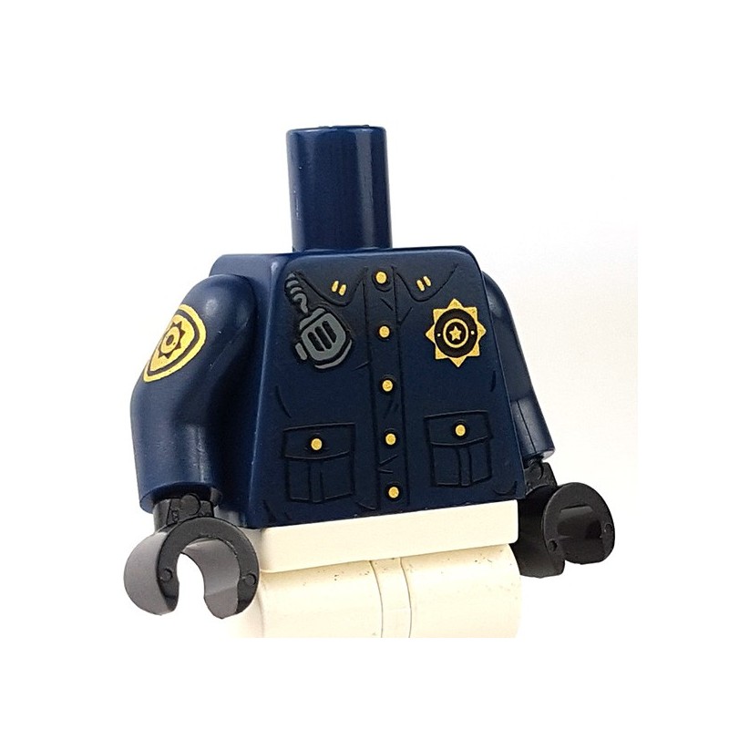 LEGO 2 x Figur Minifigur Police City Suit with Blue Tie and Badge cty0101