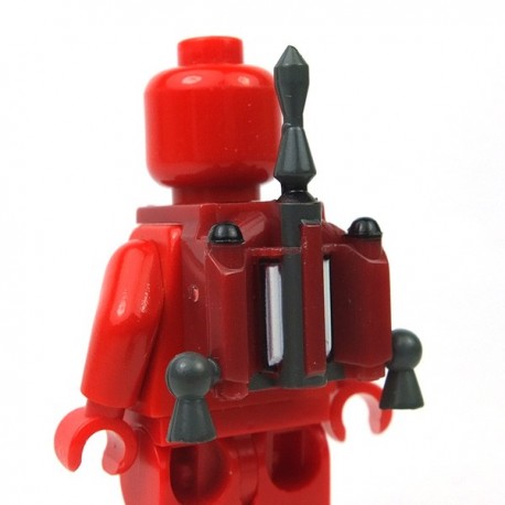 Lego Accessoires Minifigure Clone Army Customs - Hunter Jetpack Fett Dark Red