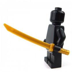 Lego - Pearl Gold Minifig, Sword, Shamshir/Katana (Square Guard)