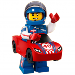 LEGO Minifig - l'homme voiture de course 71021 Série 18