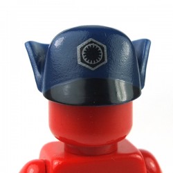 Lego - Dark Blue Minifig, Headgear Cap, SW First Order Officer, Black First Order Insignia
