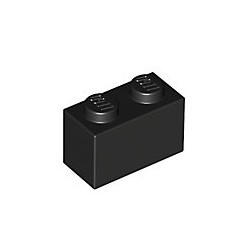 LEGO - Brick 1x2 (Black)