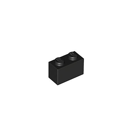 LEGO - Brick 1x2 (Black)