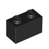 LEGO - Brick 1x2 (Black)