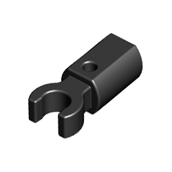 LEGO Spare Parts - Bar Holder with Clip (Black)