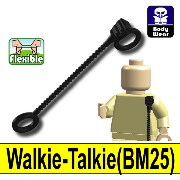 LEGO Black Walkie Talkie Radio for Minifigure Accessory 