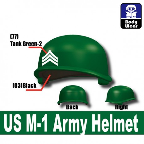 Lego Accessories Minifigure Military - Si-Dan Toys - US M-1 Army P10 Helmet (Military Green)