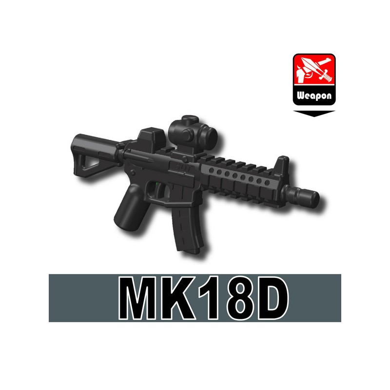 Black M16SB Assault Rifle for LEGO army military brick minifigures 