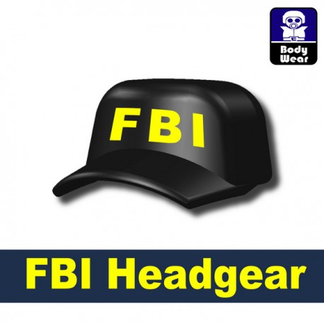 Lego Accessories Minifigure Military - Si-Dan Toys - Marine headgear FBI (Black)