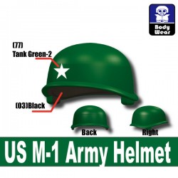 Lego Accessories Minifigure Military - Si-Dan Toys - US M-1 Army P6 Helmet (Green)