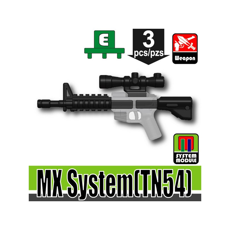 AK7x rifle compatible with toy brick minifigures ak-47 W3