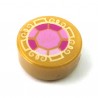 LEGO Minifigure Accessories - Pearl Gold Tile Round 1x1, Bright Pink, Dark Pink & Magenta Faceted Jewel