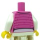 LEGO® - Dark Pink Torso Female Vest with Magenta Gathers, Silver Snaps, White Shirt