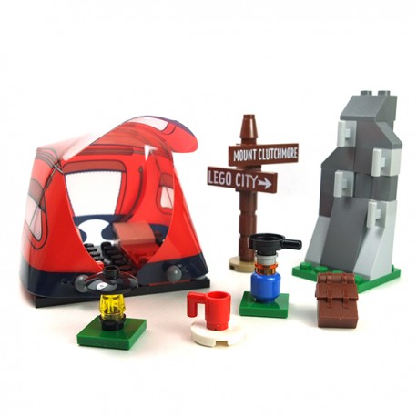 LEGO® - Camping set : tent,stove,climbing rock