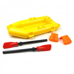 LEGO® - Rafting boat, 2 vests, 2 paddles Minifigure