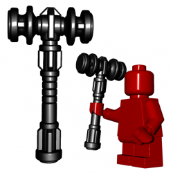 Lego Minifigure BrickWarriors - Marteau de Nain (Noir)