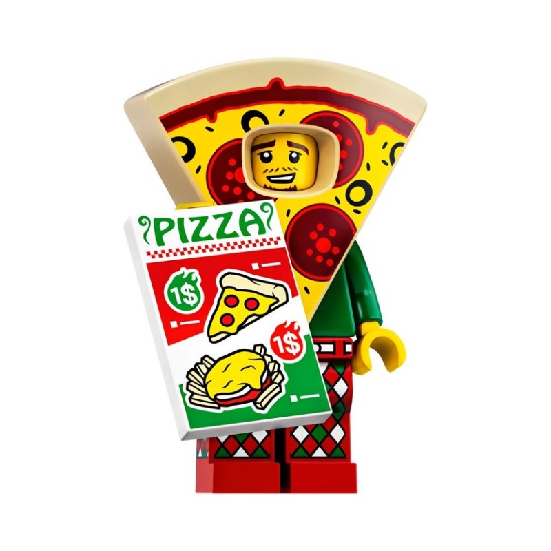 LEGO Pizza Costume Guy Minifigure Series 19 71025 New Minifigures Suit Dude