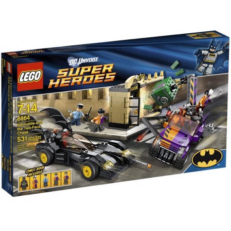 Lego SUPER HEROS 6864 - La poursuite de Double-Face en Batmobile (La Petite Brique)