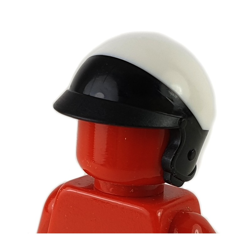 Lego ® Lot x2 Accessoire Minifig Casque Visière Black & White Helmet 30124 NEW 