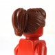 LEGO® - Cheveux, coupe queue de cheval et frange (Reddish Brown)